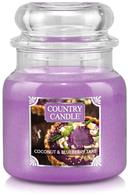 Country Candle by Kringle, Coconut Blueberry Tart, 2-wick Jars