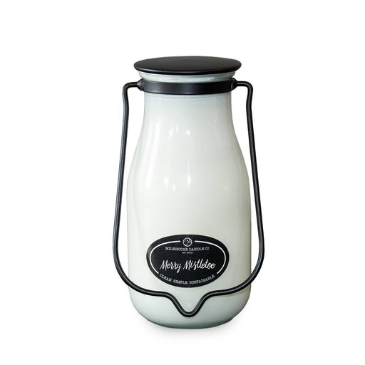 14 oz Milkbottle Candle: Merry Mistletoe