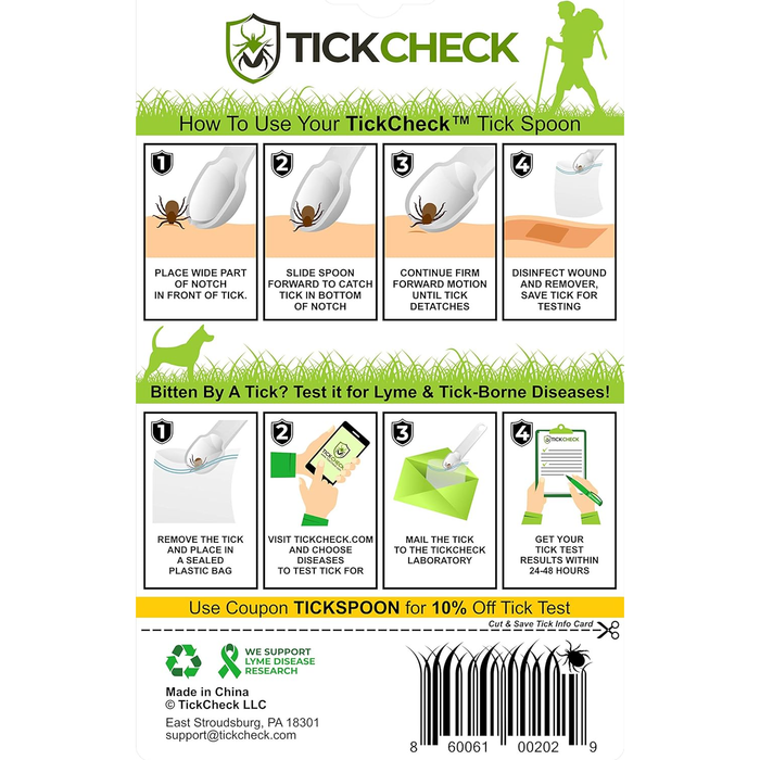 TickCheck Tick Remover Spoon 3 Pack- 12pc Hang Strip Display