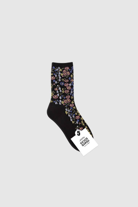 Women's Crew Blooming Garden Socks: W-L-317-4