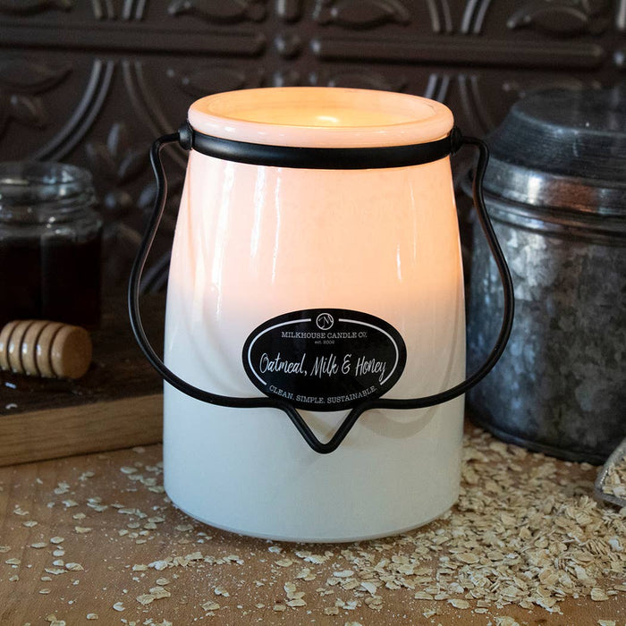 22 oz Butter Jar Candle: Oatmeal, Milk & Honey