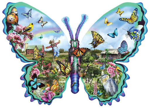 0706 Butterfly Farm Shaped Puzzle