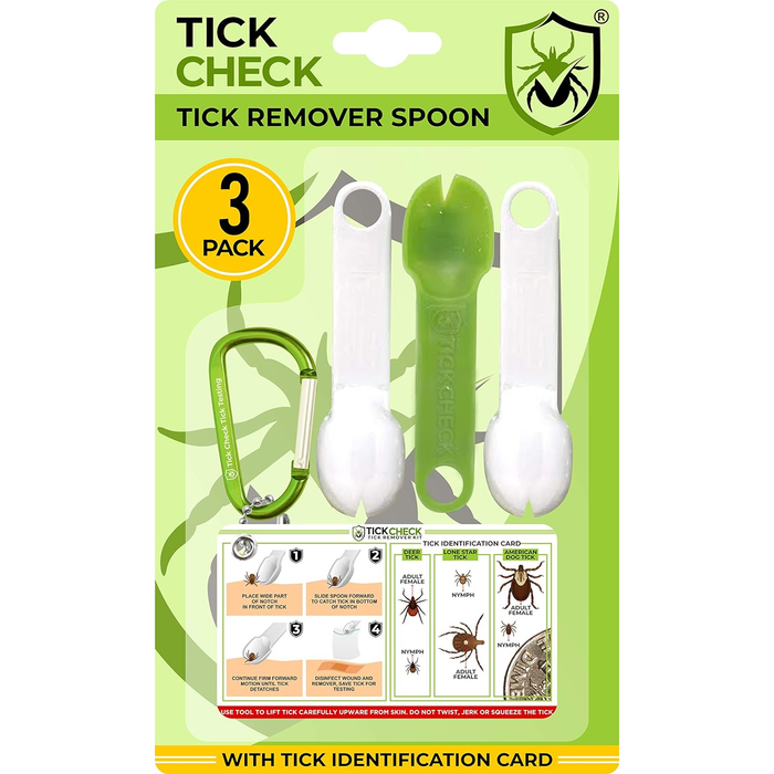 TickCheck Tick Remover Spoon 3 Pack- 12pc Hang Strip Display