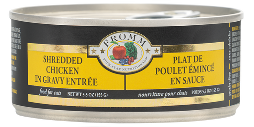 Fromm Four Star Shredded Chicken in Gravy Canned Cat Food, 3oz