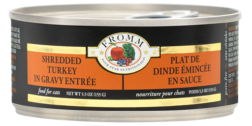 Fromm Four Star Shredded Turkey in Gravy Canned Cat Food, 3oz