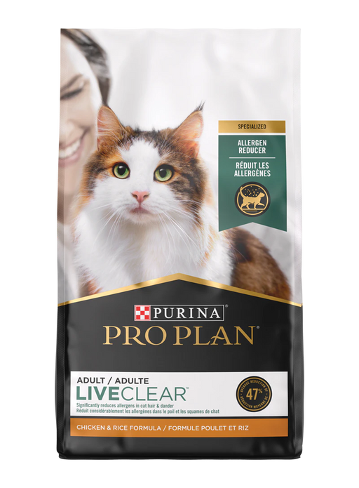Purina Pro Plan LiveClear Allergen Reducing Chicken & Rice Formula Dry Cat Food, 3.5lb