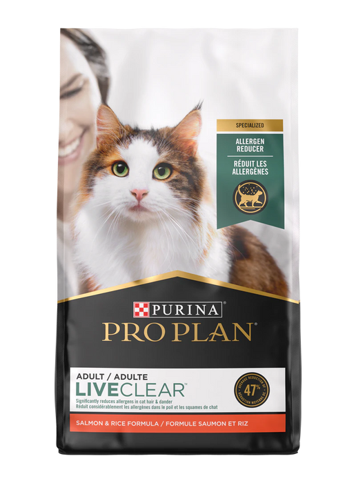 Purina Pro Plan LiveClear Allergen Reducing Salmon & Rice Formula Dry Cat Food, 3.5 lb