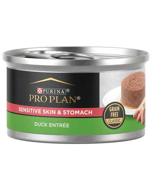 Purina Pro Plan Sensitive Skin & Stomach Duck Entree Grain Free Classic Wet Cat Food, 3OZ