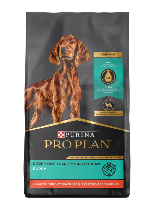 Purina Pro Plan Puppy Sensitive Skin & Stomach Salmon & Rice Formula Dog Food, 24lb