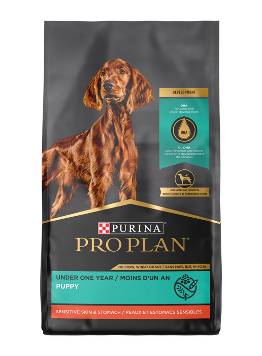 Purina Pro Plan Puppy Sensitive Skin & Stomach Salmon & Rice Formula Dog Food, 24lb