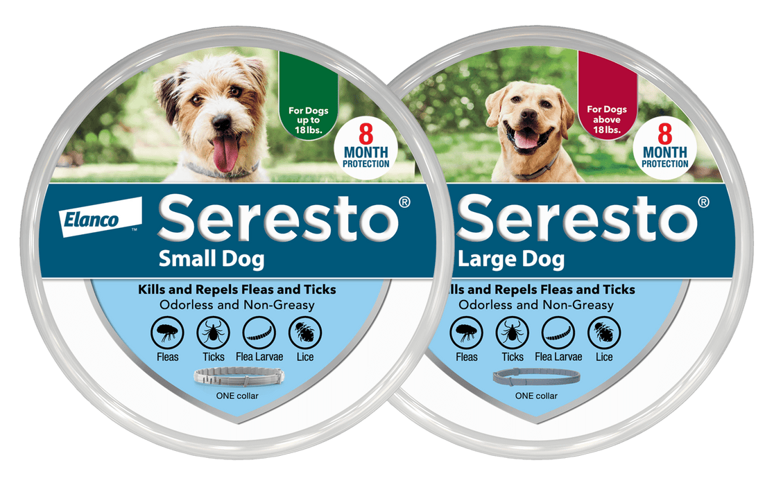 Elanco (Previously Bayer) Seresto Flea and Tick Collar for Dogs - 2 sizes available