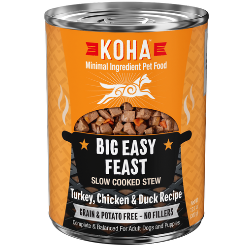 KOHA Big Easy Feast Slow Cooked Stew Turkey, Chicken, & Duck Canned Dog Food