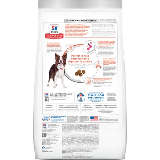 Hill's Science Diet Adult Perfect Digestion Salmon Dry Dog Food, 3.5 lb. bag