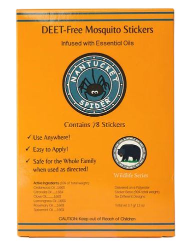 Nantucket Spider Mosquito Repellent Stickers, Pack of 78