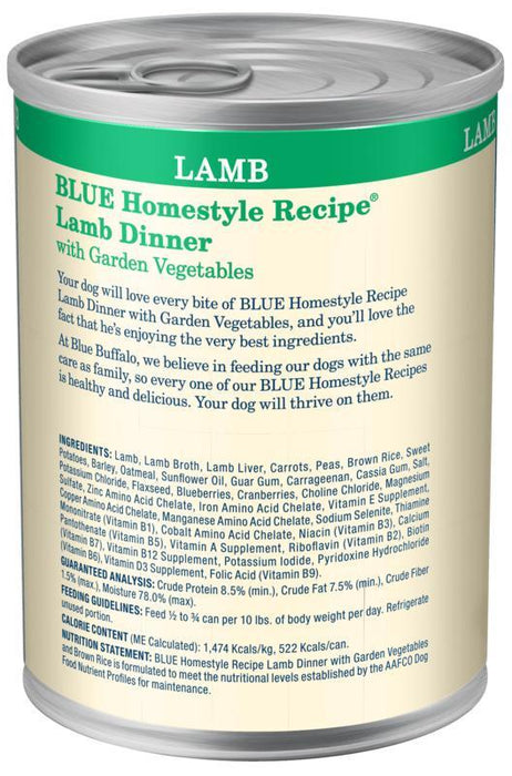 Blue Buffalo Homestyle Recipe Lamb Dinner with Garden Vegetables & Brown Rice Canned Dog Food