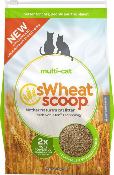 sWheat Scoop Fast Clumping Natural Multi Cat Litter