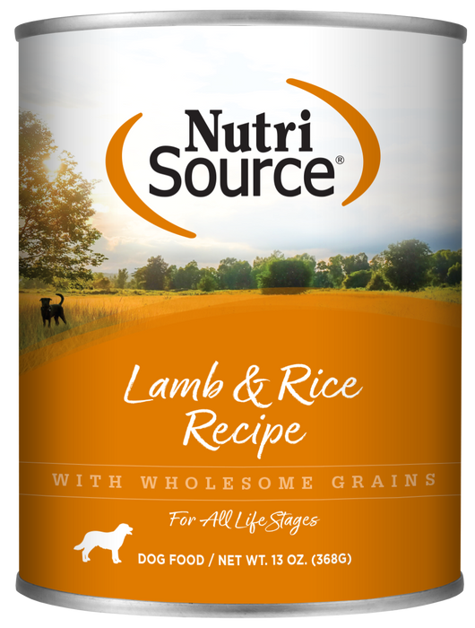 NutriSource Lamb & Rice Formula Healthy Wet Dog Food, 13oz can