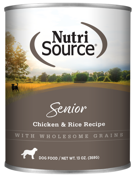 NutriSource Senior Formula Healthy Wet Dog Food for Seniors, 13oz can
