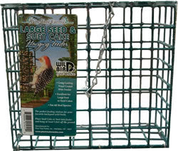 Large Seed & Suet Cake Hanging Wire Feeder
