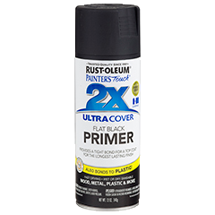 RUST-OLEUM Painter's Touch 2X Ultra Cover Primer Spray, Flat Black, 12 oz.