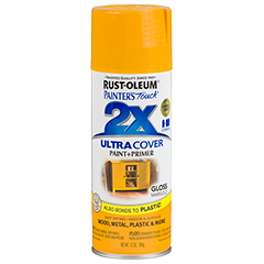 RUST-OLEUM Painter's Touch 2X Ultra Cover Spray Paint, Gloss Marigold, 12 oz.