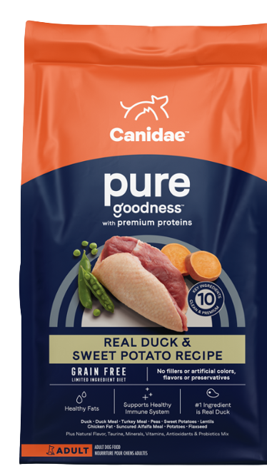 Canidae Grain Free PURE Goodness Duck & Sweet Potato Recipe Dry Dog Food