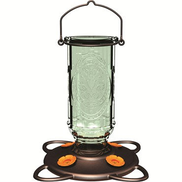 Vintage Glass Oriole Feeder - 20oz Capacity - 4 Feeding Ports