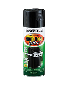 RUST-OLEUM Ultra High Heat Semi-Gloss Spray Paint, Black, 12 oz