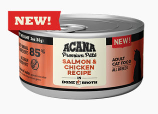 ACANA Premium Pâté, Salmon & Chicken Recipe Canned Cat Food, 3oz