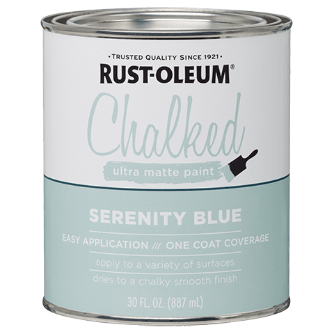 RUST-OLEUM Chalked Ultra Matte Paint, Serenity Blue, 30 oz.
