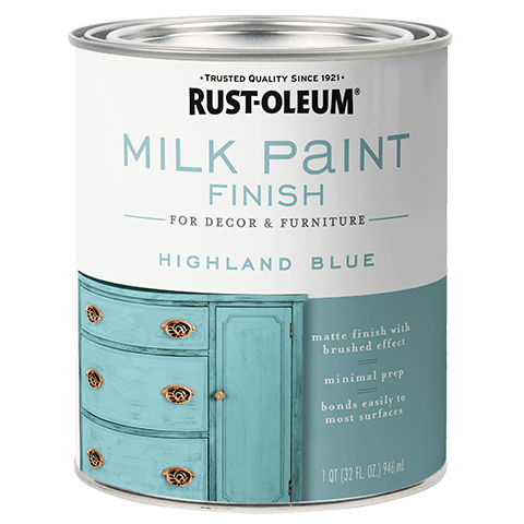 RUST-OLEUM Milk Paint Finish, Highland Blue, 1 quart