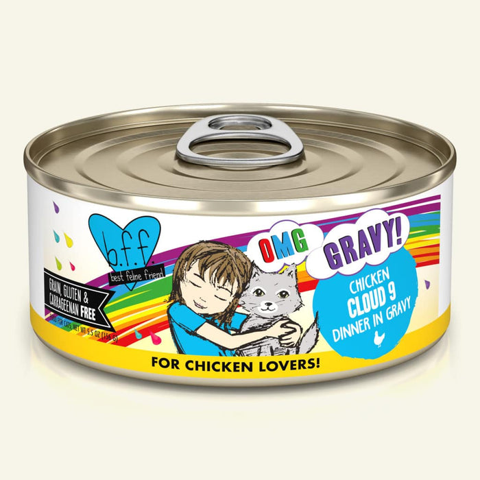 Weruva BFF OMG Chicken Cloud 9 Chicken Dinner in Gravy Canned Cat Food