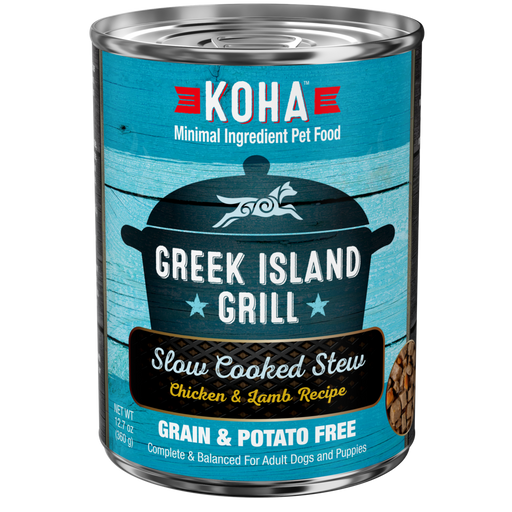 KOHA Greek Island Grill Slow Cooked Stew Chicken and Lamb Canned Dog Food