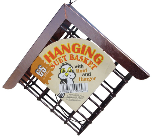 Hanging Suet Basket with Roof