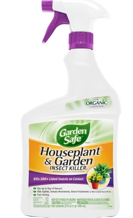 safe garden spray Garden Safe Houseplant & Garden Insect Killer, Ready To Use Spray, 32o — Mackey's