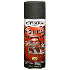 RUST-OLEUM Automotive High Heat Spray, Flat Black, 12 oz