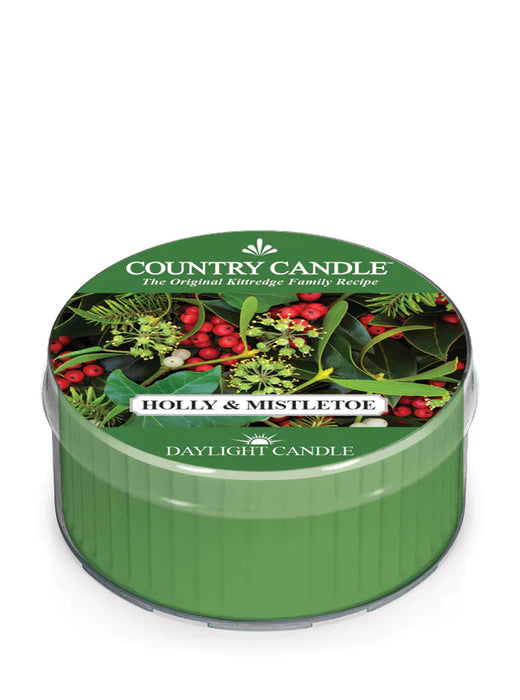 Country Candle by Kringle, Holly & Mistletoe, Single Daylight