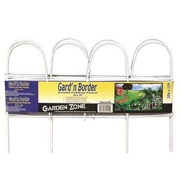 Round Folding Fence Border - White - 10ft x 10ft