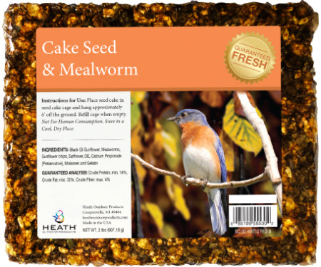 Seed & Mealworm Cake - 2 lbs