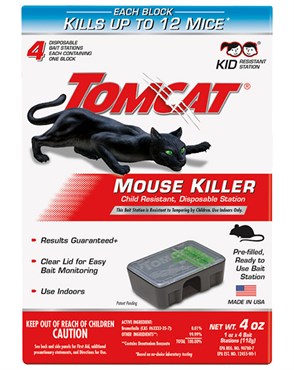 Tomcat® Mouse Killer III Disposable Bait Station - 4pk