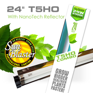 SunBlaster T5HO Complete Lamp & Fixture Kit with NanoTech Reflector 24in - 24 Watt, 6400K