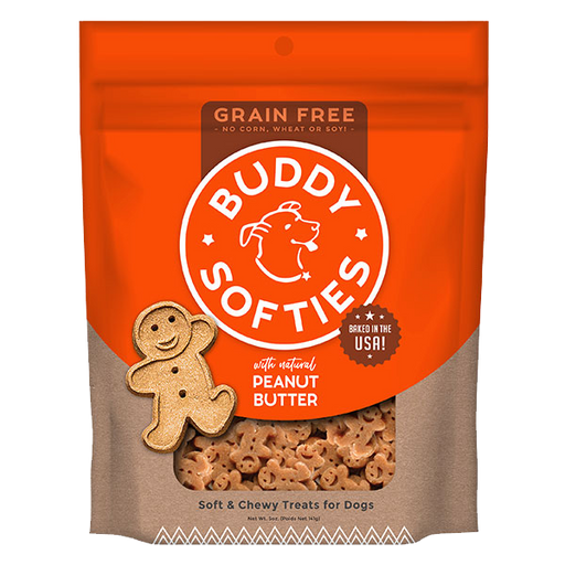 Cloud Star Buddy Biscuits Grain Free Soft and Chewy Peanut Butter Dog Treats, 5oz