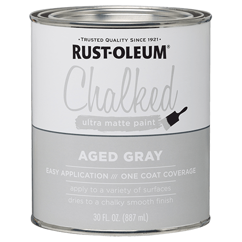 RUST-OLEUM Chalked Ultra Matte Paint, Aged Gray, 30 oz.