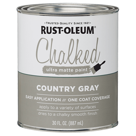 RUST-OLEUM Chalked Ultra Matte Paint, Country Gray, 30 oz.