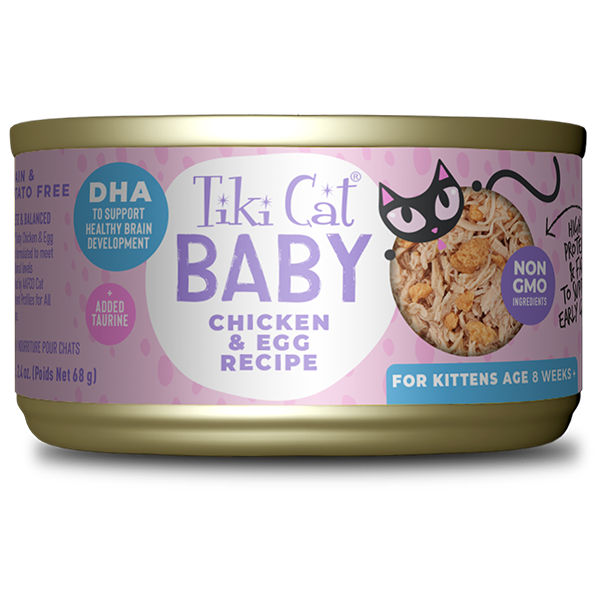 Tiki Cat® Baby Kitten Whole Foods with Chicken & Egg Recipe Canned Cat Food, 2.4oz