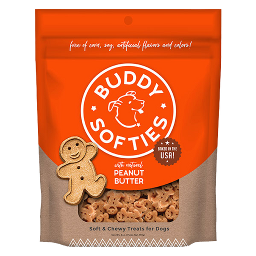 Cloud Star Buddy Biscuits Healthy Whole Grain Soft & Chewy Dog Treats, Peanut Butter, 20oz