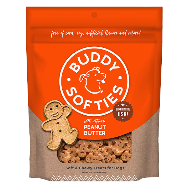 Cloud Star Buddy Biscuits Healthy Whole Grain Soft & Chewy Dog Treats, Peanut Butter, 20oz