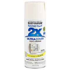RUST-OLEUM Painter's Touch 2X Ultra Cover Spray Paint, Satin Blossom White, 12 oz.