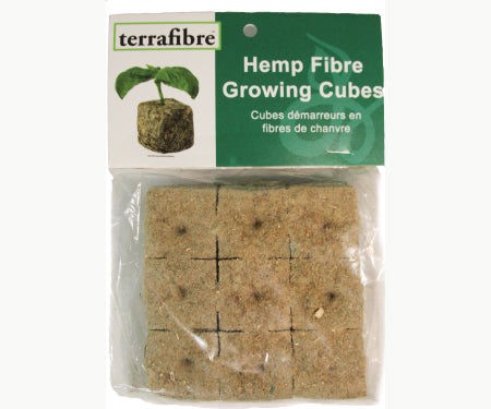 Terrafibre - 1.5" Hemp Fibre Growing Cubes 9 Cube Pack