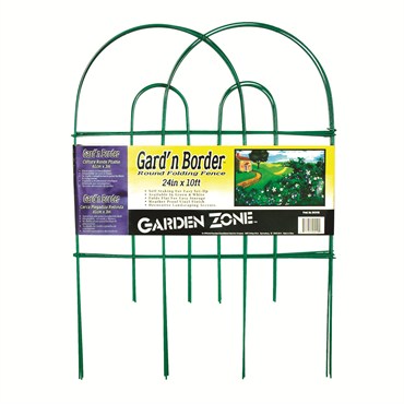 Round Folding Fence Border - Green - 24in x 10ft